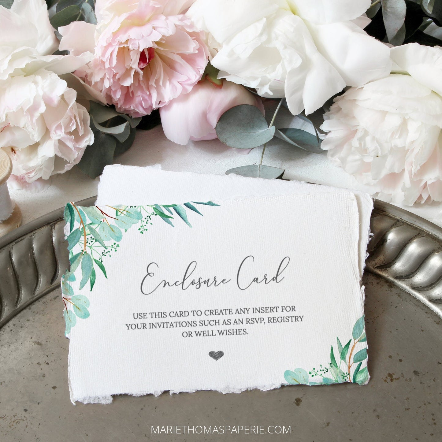 Editable Greenery Insert Card Bridal Shower Registry Insert Wedding Registry Insert Card Enclosure Card Template