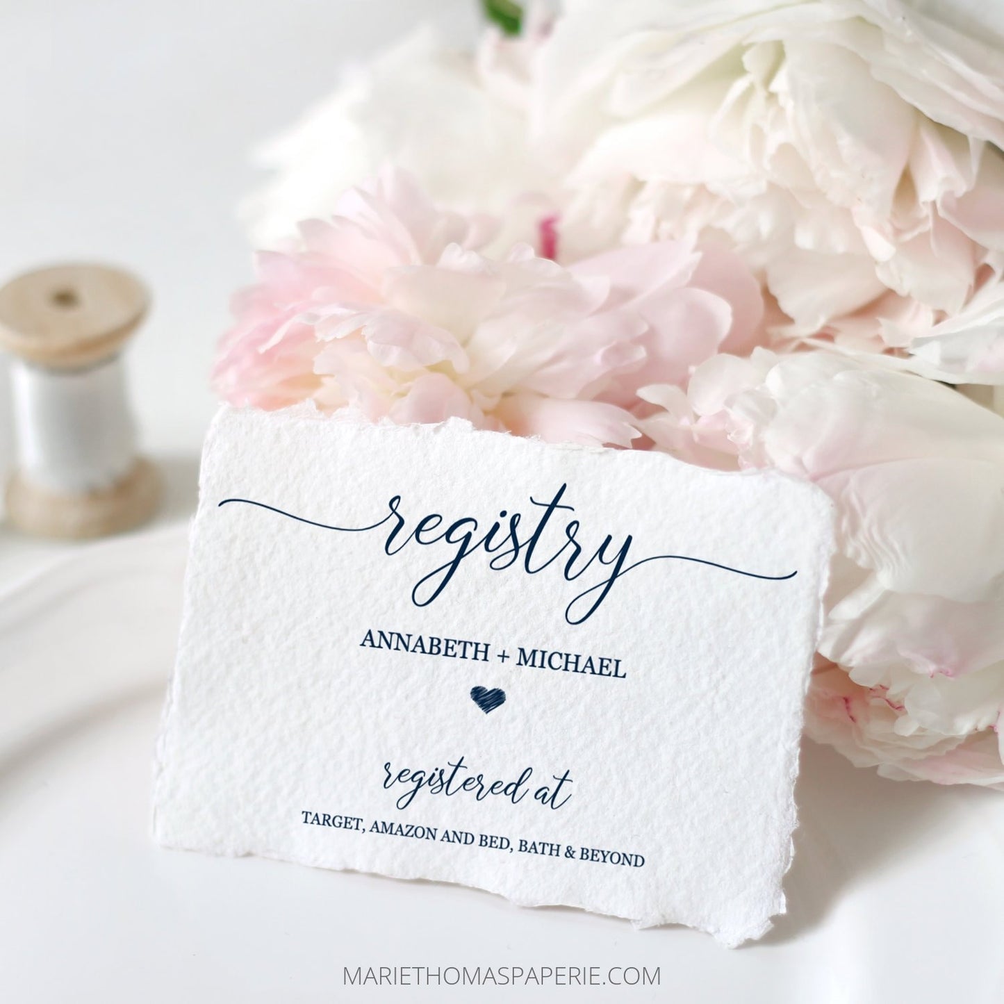 Editable Navy Registry Card Bridal Shower Registry Insert Registry Card Insert Card Insert Shower Registry Template