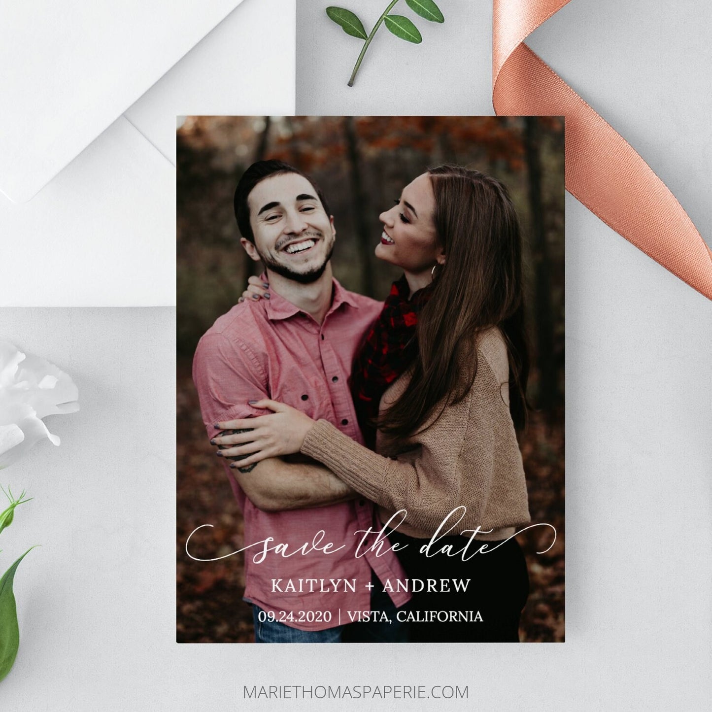 Editable Save the Date with Photo Save the Date Cards Wedding Announcement Text Digital Template