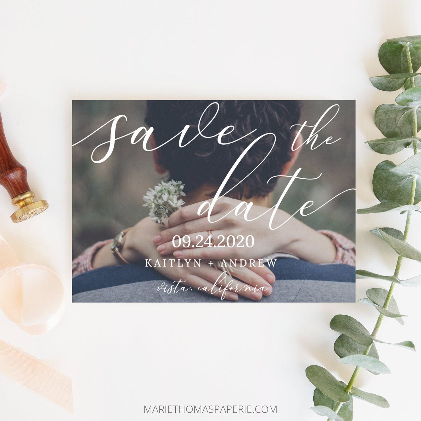 Editable Save the Date with Photo Save the Date Cards Wedding Announcement Text Template