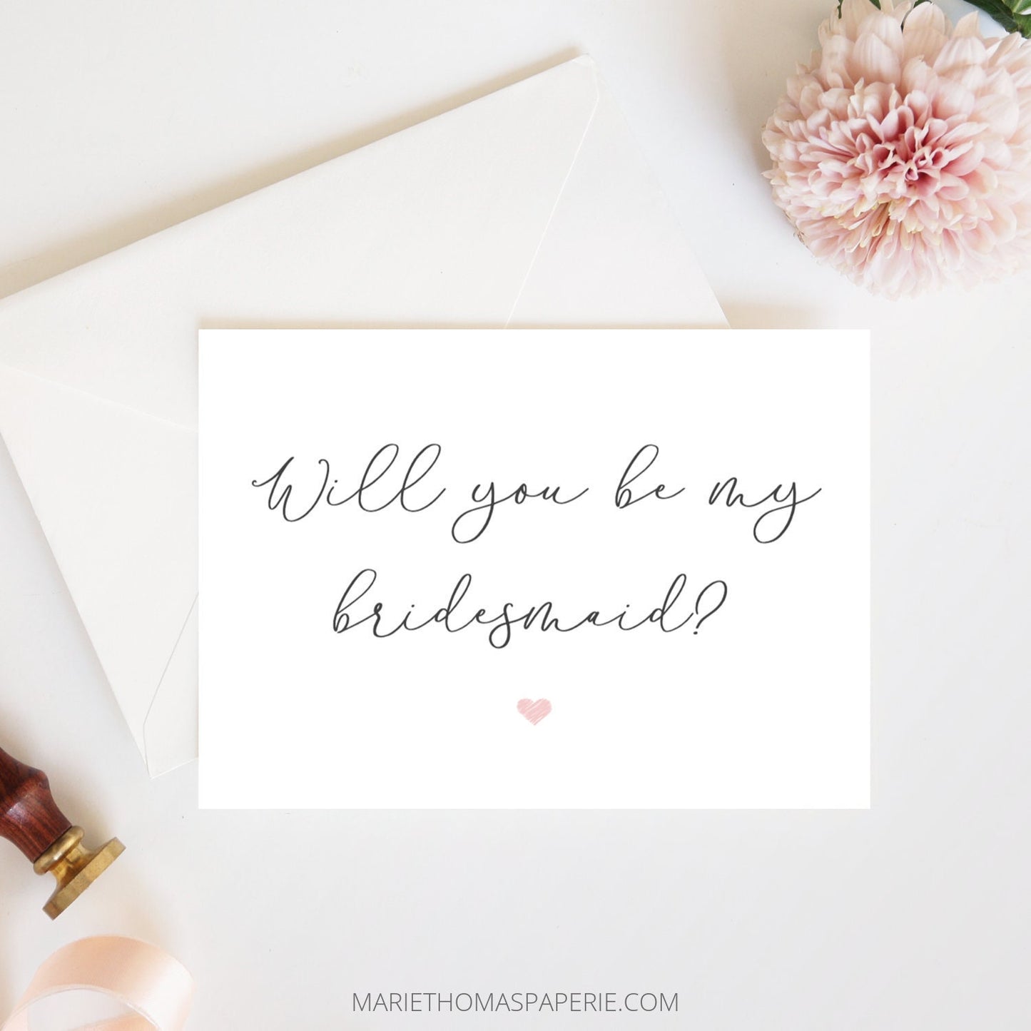 Editable  Bridesmaid Proposal Card Will You Be My Bridesmaid Card Maid of Honor Proposal Template