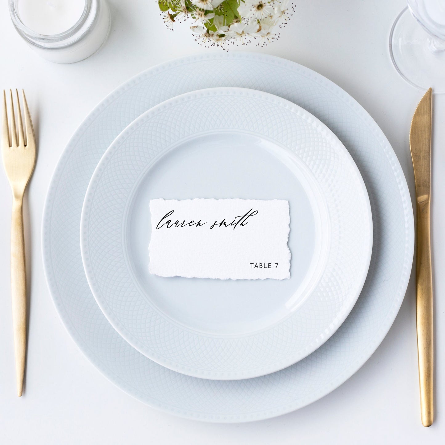 Editable Modern Wedding Place Card Wedding Name Card Escort Card Template