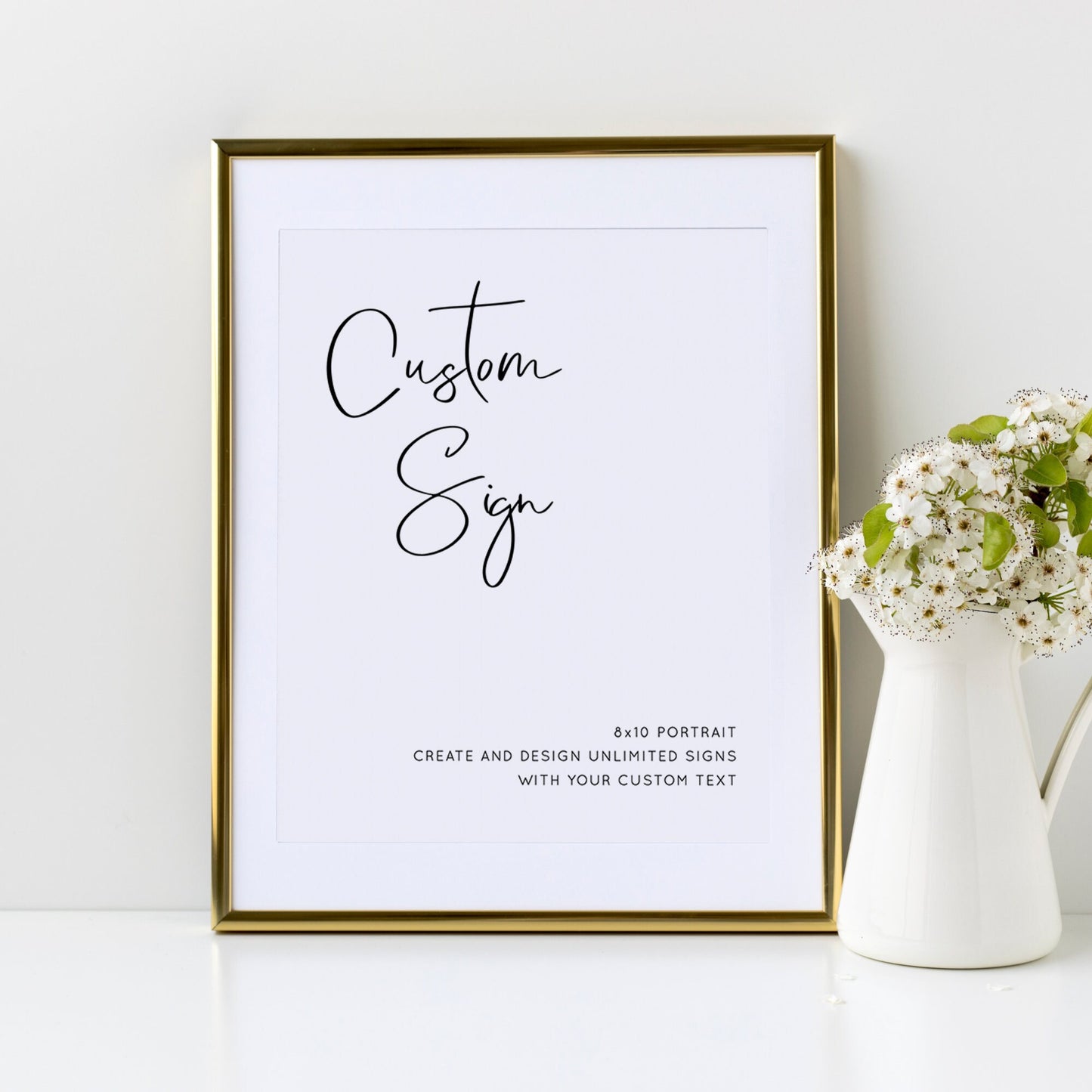 Editable Custom Wedding Sign Modern Wedding Sign Kit Create Unlimited Signs 8x10 and 10x8 Template