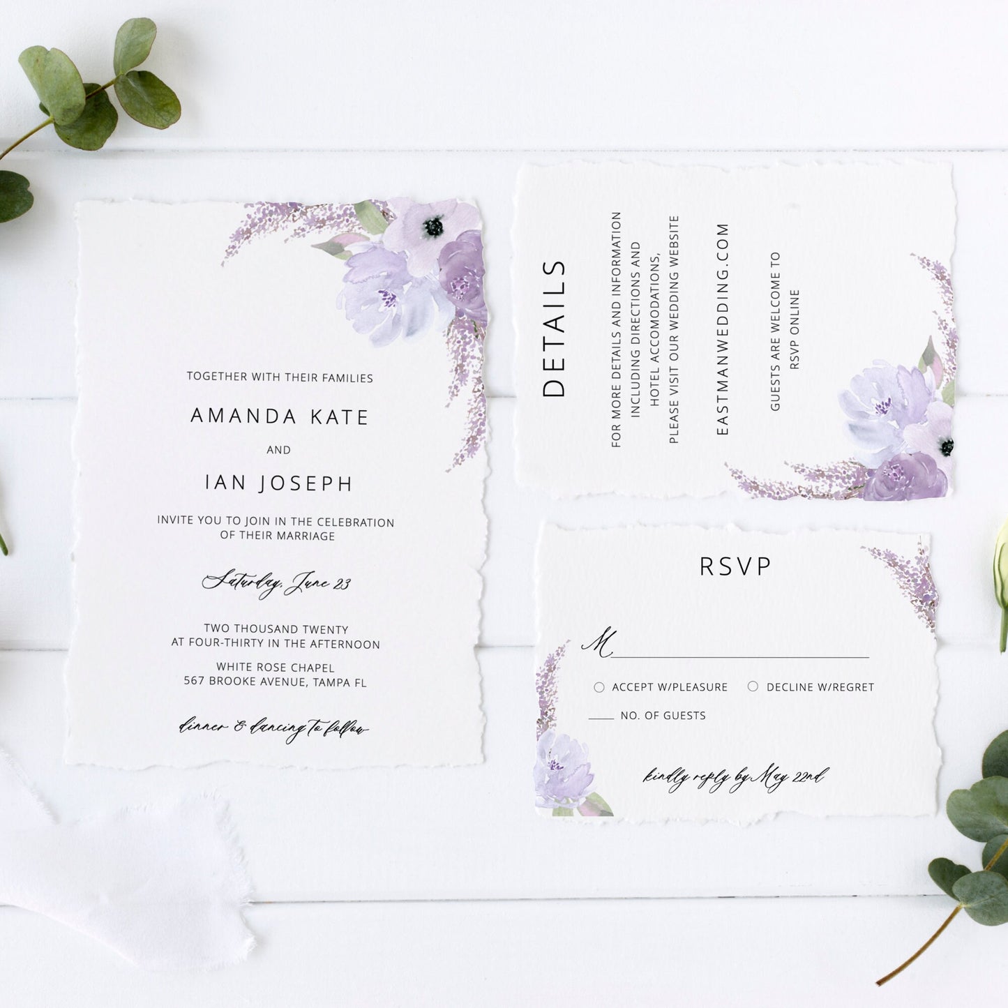 Editable Lavender Wedding Bundle Purple Wedding Invitation Kit Bundle Wedding Invitations Wedding Invitation Suite Template
