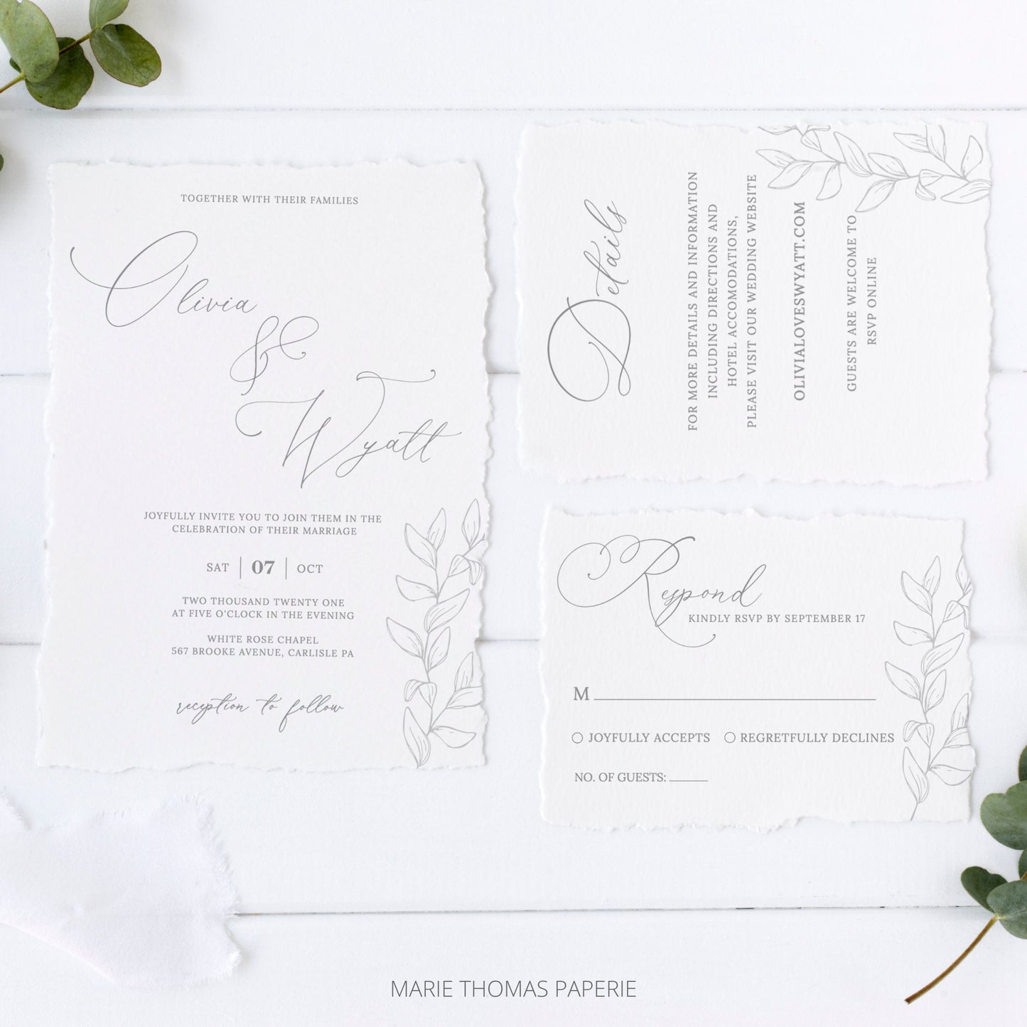 Editable Wedding Invitation Botanical Wedding Invitation Set Wedding Suite Digital Template