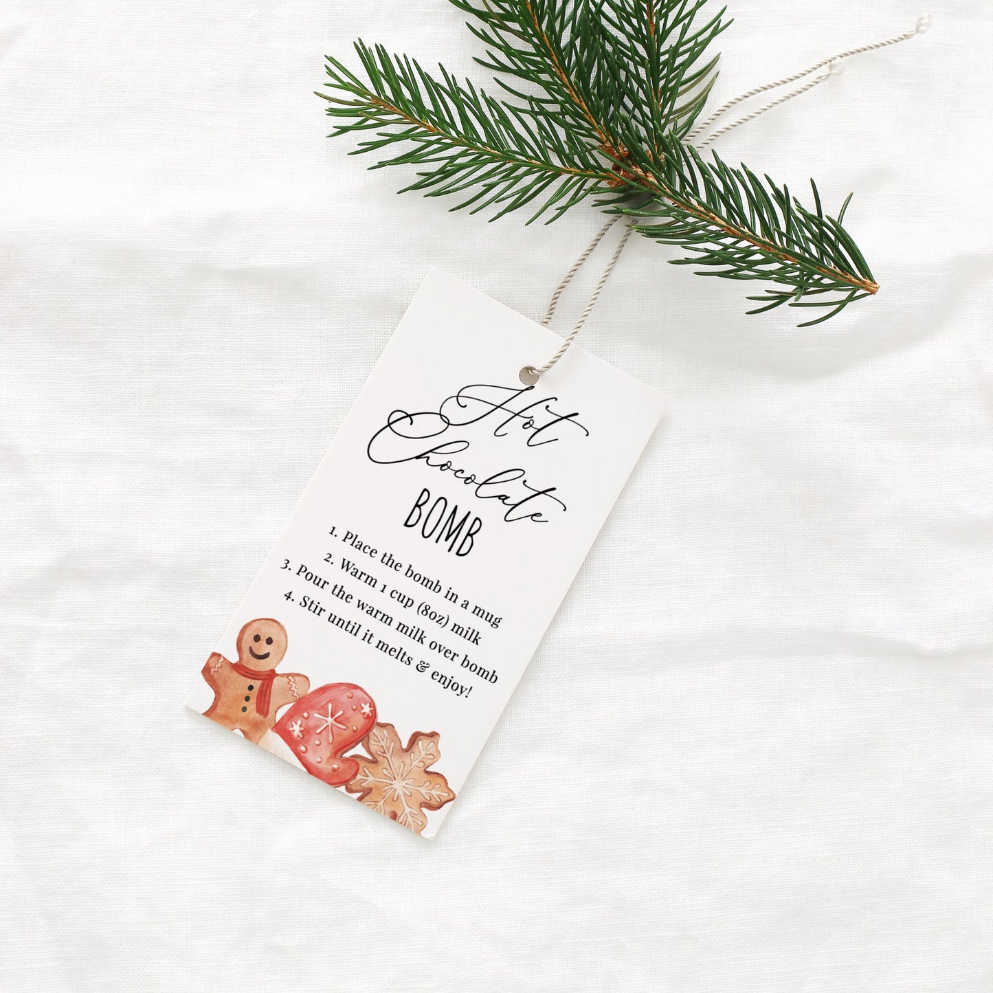 Editable Christmas Hot Chocolate Bomb Tag Hot Cocoa Favor Tags Hot Chocolate Bomb Directions Tags Template