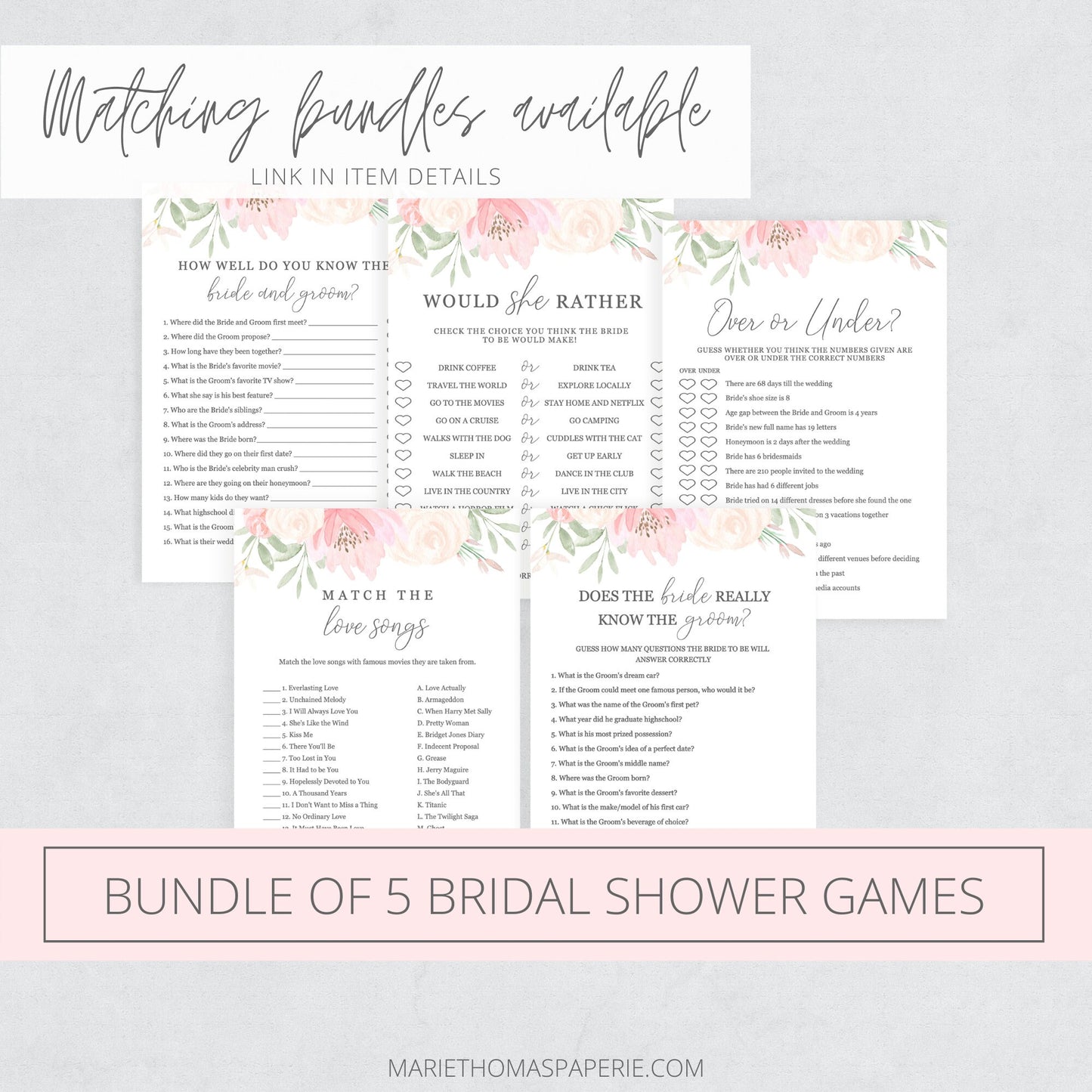 Editable Bridal Scramble Game Bridal Shower Games Wedding Games Template