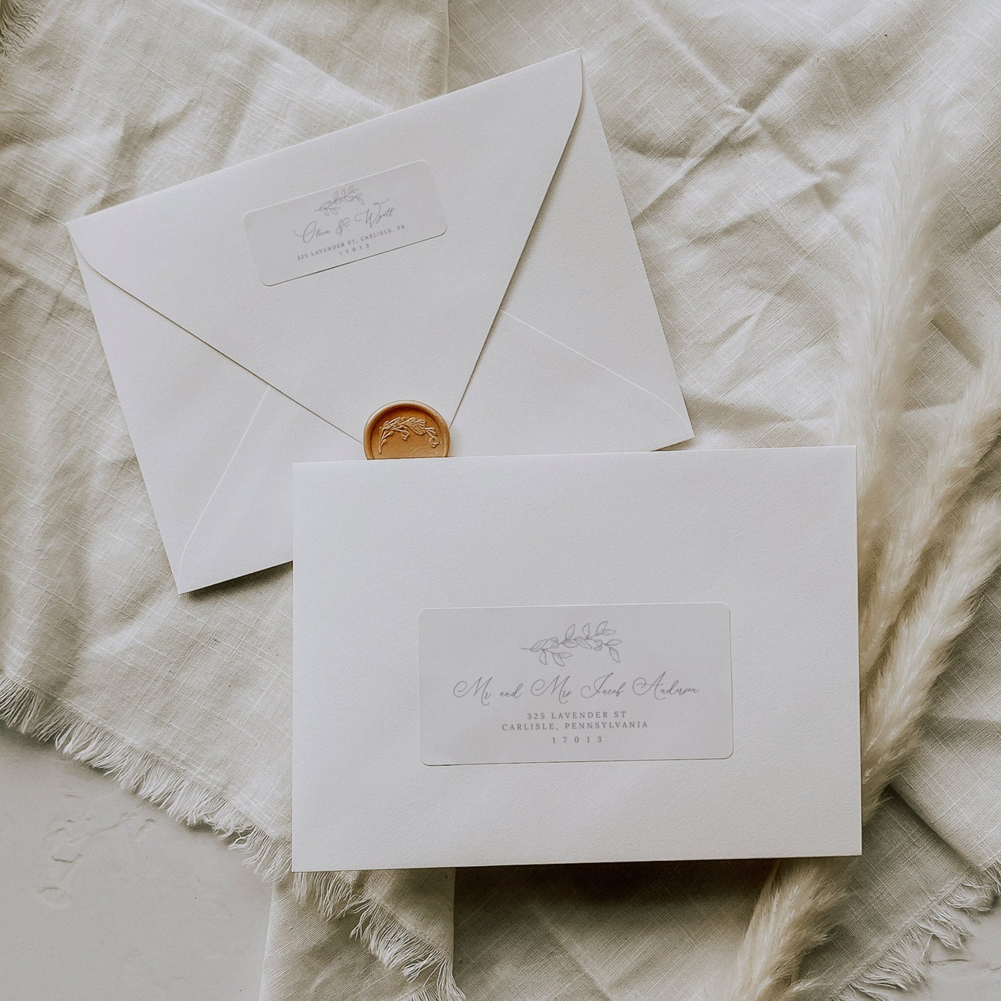 Editable Script Address Label Botanical Wedding Address Label DIY Wedding Address Labels Template