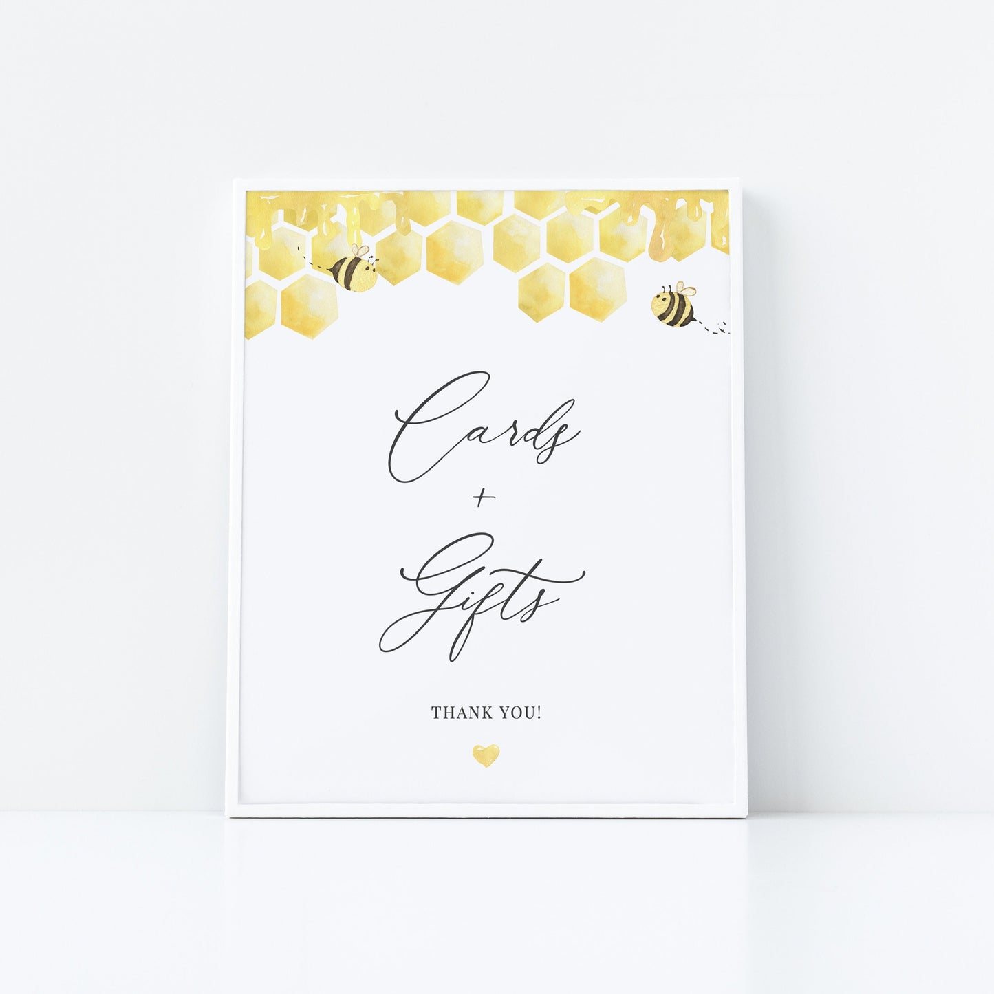 Editable Honeycomb Cards and Gifts Sign Honey Bee Baby Shower Sign Bee Bridal Shower Cards Sign Template