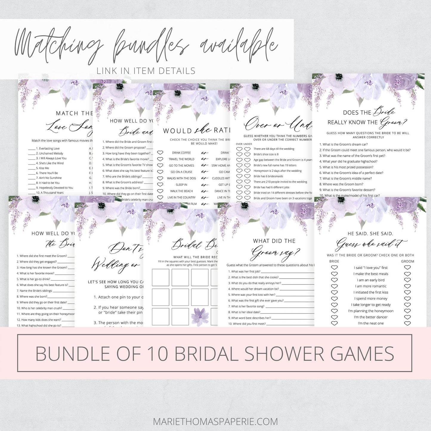 Editable Lavender Bridal Shower Invitation Bridal Shower Invite Purple Floral Template