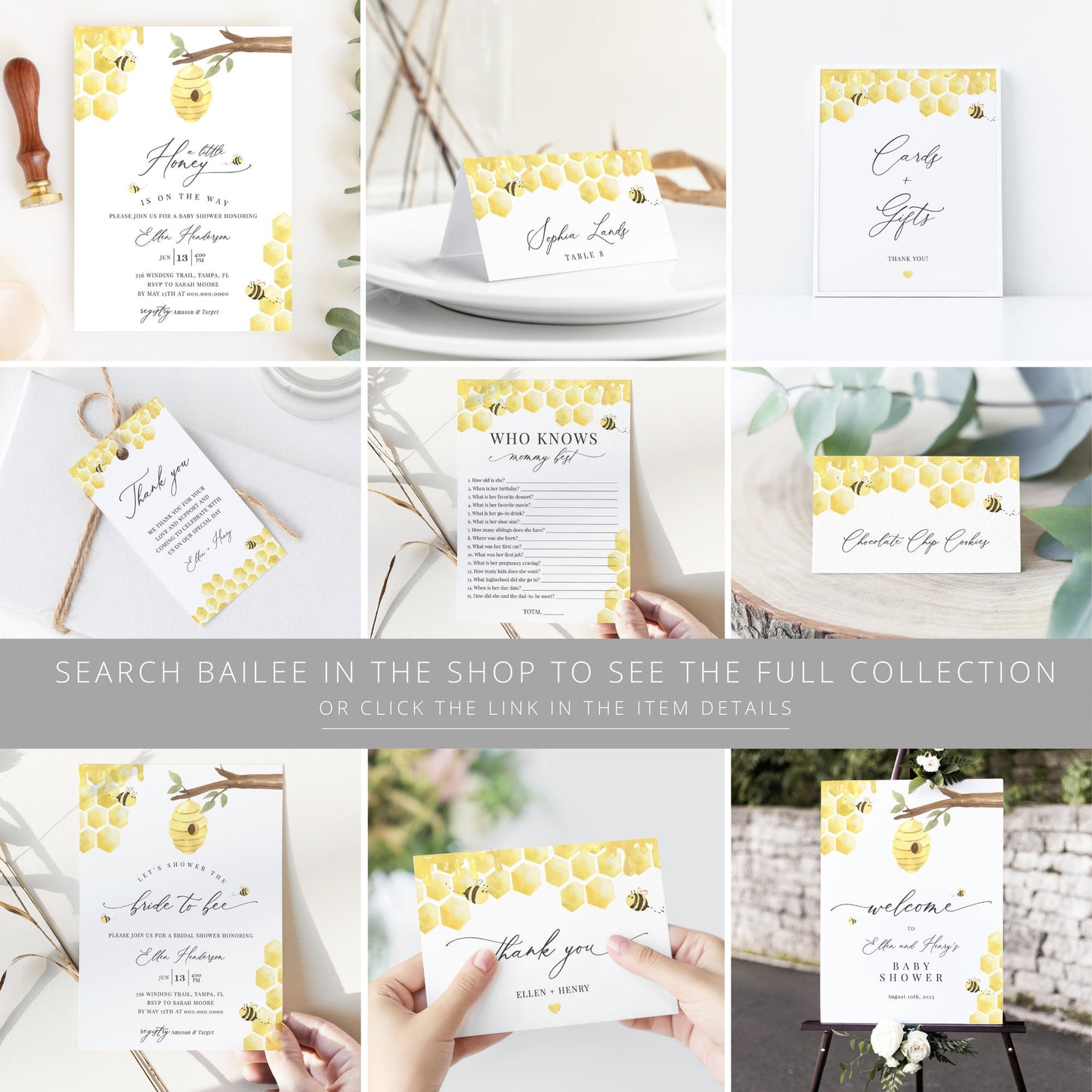 Editable Honey Bee Bridal Shower Welcome Sign Honeycomb Bridal Shower Welcome Poster Bride to Bee Shower Template
