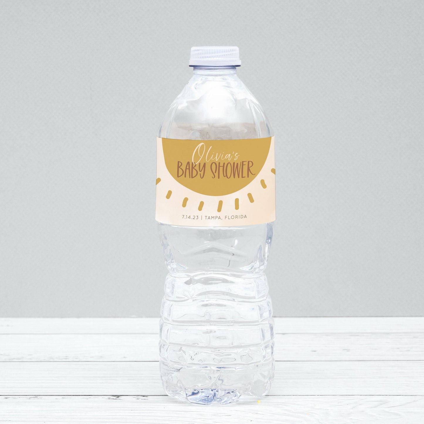 Editable Sunshine Water Bottle Labels Baby Shower Water Bottle Label Boho Neutral Sun Wedding Water Bottle Label Template