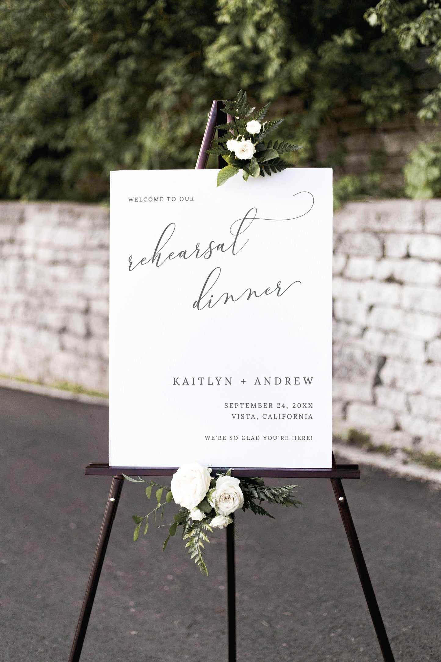 Editable Rehearsal Dinner Welcome Sign Welcome to our Rehearsal Dinner Sign Rehearsal Dinner Poster Template