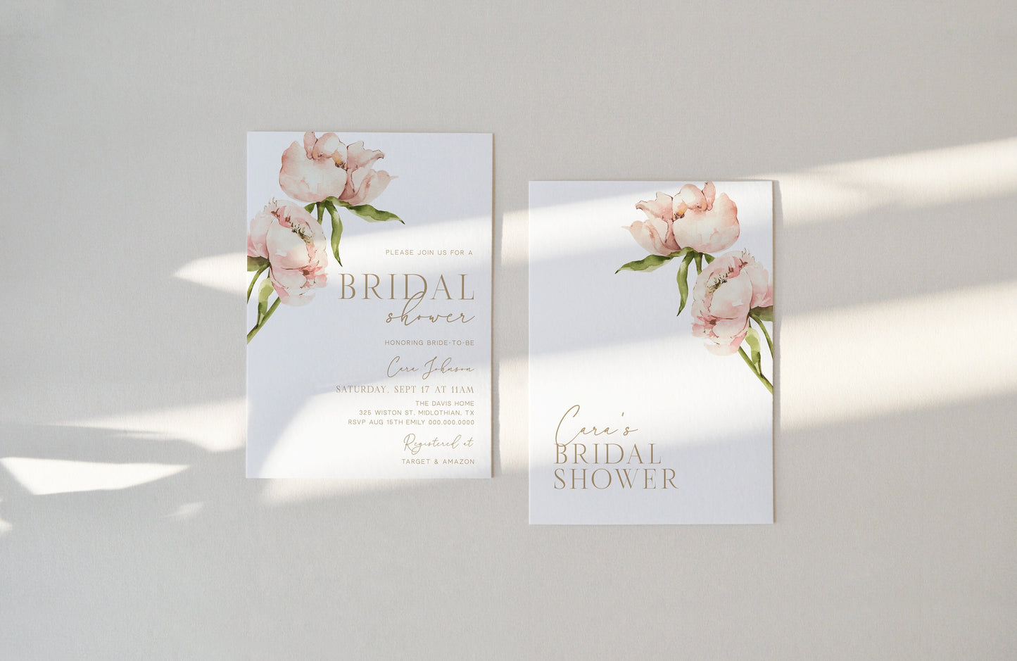 Editable Peony Bridal Shower Invitation Boho Floral Bridal Shower Invite Blush Pink Bridal Shower Template