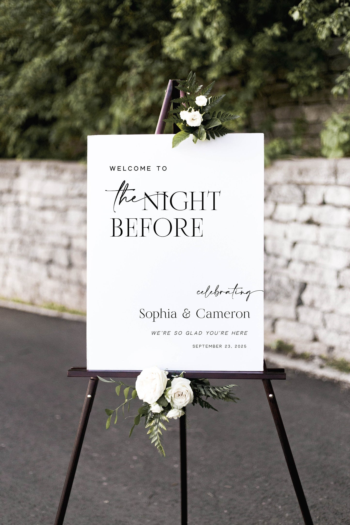 Editable The Night Before Welcome Sign Rehearsal Dinner Welcome Sign Welcome to the Night Before Template